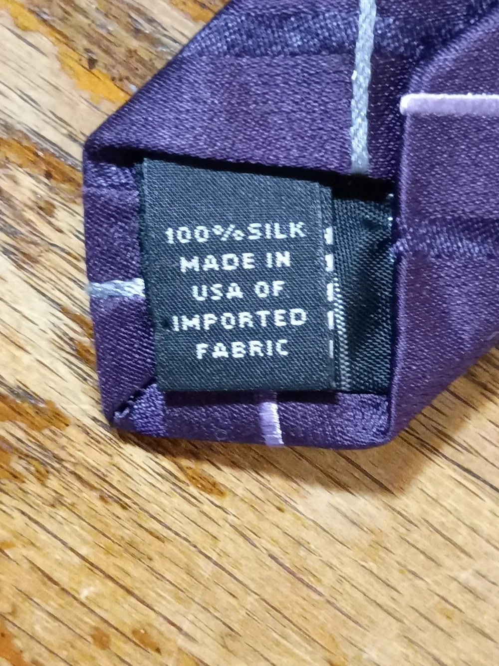 Express Purple Plaid Tie with Light Accent Lines